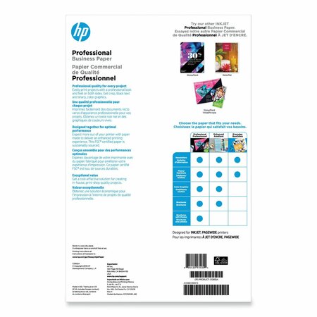 Hp Inkjet Brochure Paper, 98 Bright, 48 lb Bond Weight, 11 x 17, White, PK150 CG932A
